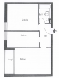 2-Zimmer-Wohnung im Erdgeschoss - Wohnberechtigungsschein erforderlich - Grundriss