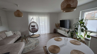 Wohn- und Esszimmer - Hochwertige 2-Zimmer-Neubau-Wohnung mit Balkon